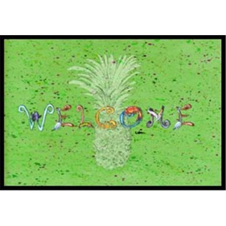 Carolines Treasures Carolines Treasures 8558-MAT Pineapple Indoor Or Outdoor Mat - 18 x 27 in. 8558-MAT